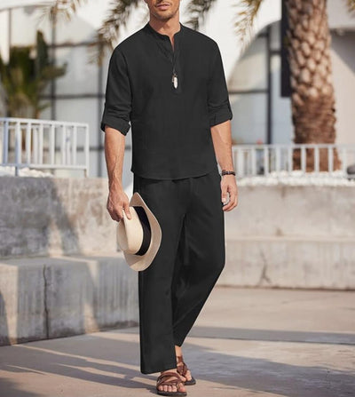 Conjunto Casual Hombre: Playera Manga Larga y Pantalón Sólido Tendencia - Image 15