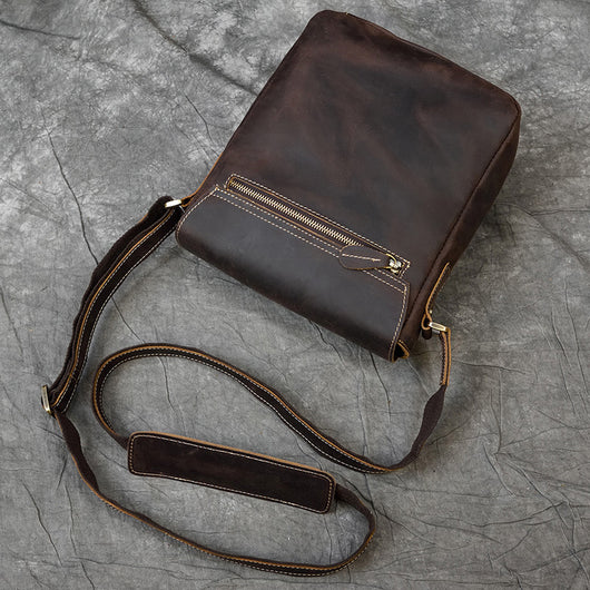 Bolso de Cuero Genuino para Hombre con Bandolera Simple - Image 15