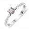 Women's Simple Plateado Inlaid Moissanite Ring Plateado Tamaño 9
