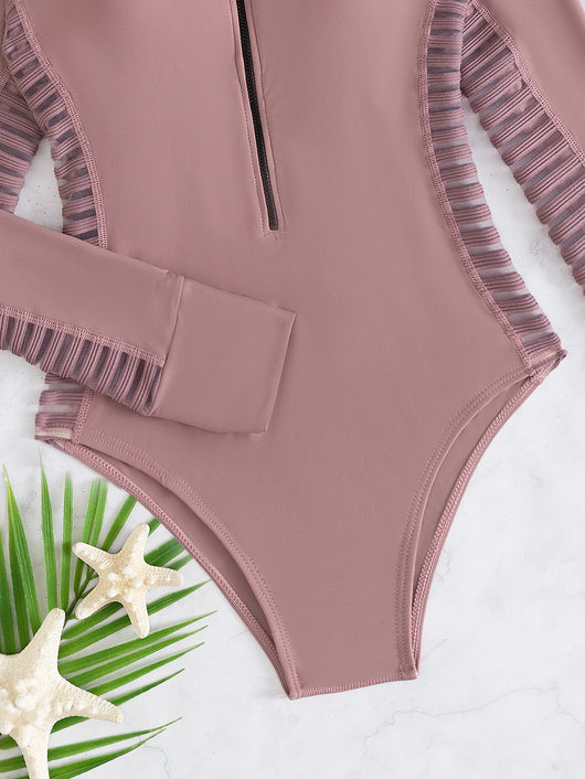 Traje de Baño Enterizo con Protección Solar y Cierre en el Pecho - Image 15