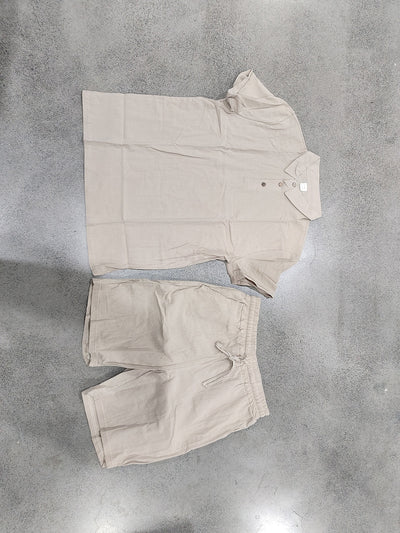 Conjunto de Shorts y Camiseta de Lino para Hombre - Ajuste Relajado - Image 13