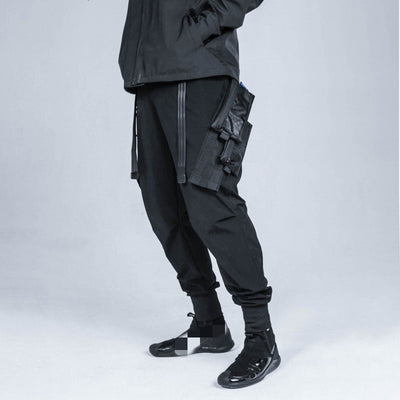 Pantalones Tácticos Sueltos con Bandas en Tobillo - Estilo Mecánico Overol para Hombre - Image 5