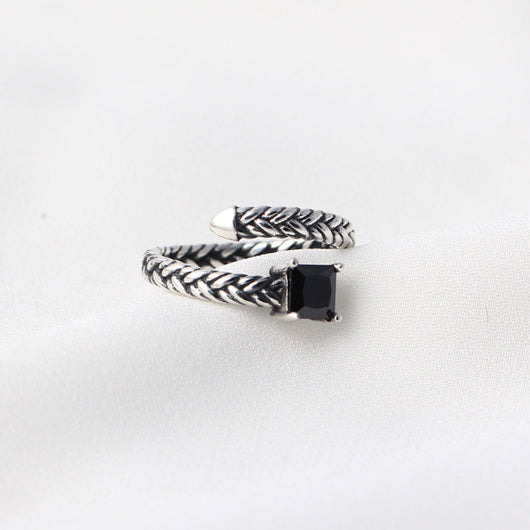 Anillo de Plata Zirconia para Dedo Índice Estilo Coreano - Image 10