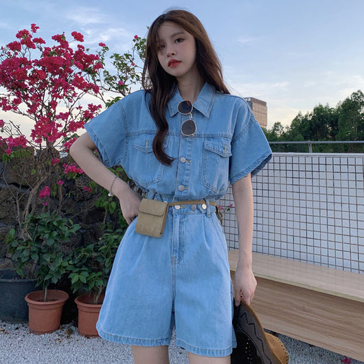 Mono Denim Ajustado para Mujer - Estilo Casual Versátil - Image 7