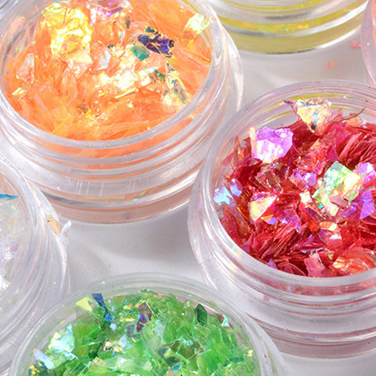 Papel de Concha para Diseño de Uñas - 12 Colores Brillantes - Image 12