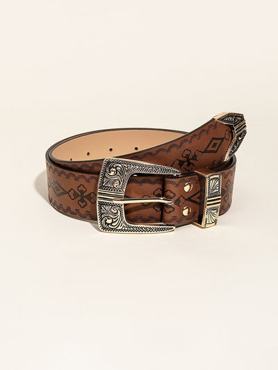 Cinturón Vaquero Mujer con Patrón Retro - Estilo Occidental PU - Image 20