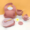 Set Completo de Plato Bowl con Cuchara y Tenedor en Silicona para Niños