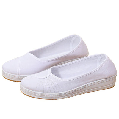 Zapatos Blancos de Enfermería para Mujer con Suela Gruesa y Acolchonada - Image 8