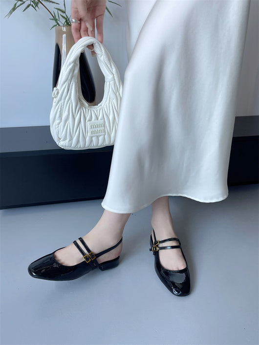 Sandalias Tipo Mocasín con Hebilla y Punta Cuadrada para Mujer - Image 11