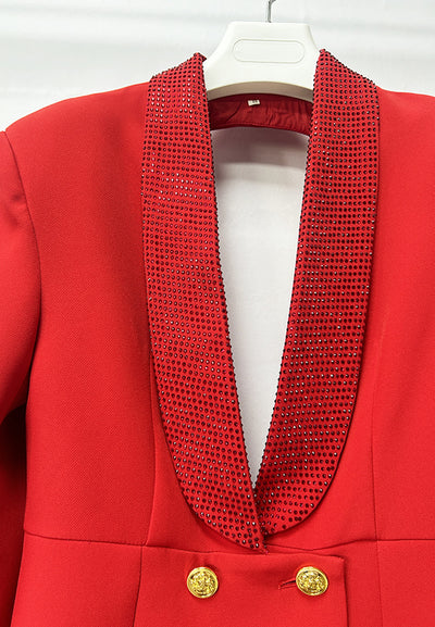 Blazer Elegante Verde Esmeralda con Escote Profundo y Bordado Artesanal - Image 16