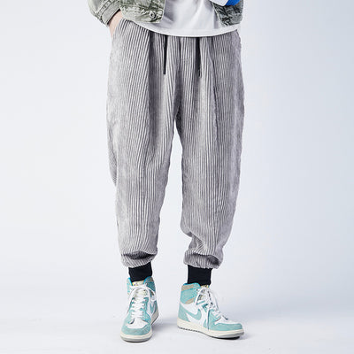 Pantalones Harem de Pana Sueltos Estilo Urbano para Hombre