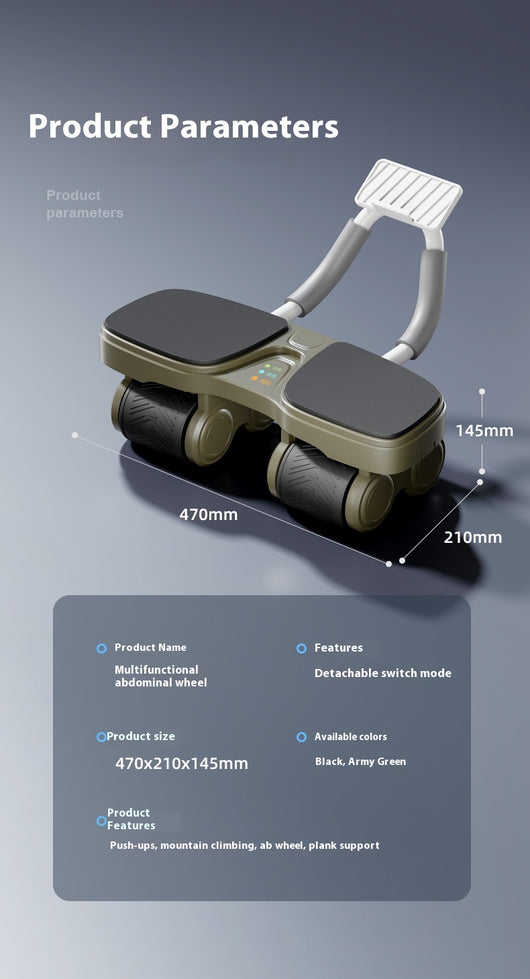 Rueda Abdominal Automática de 4 Ruedas con Rebote Inteligente - Image 23