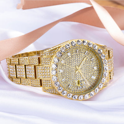 Reloj de Lujo con Diamantes y Esfera Grande - Image 6