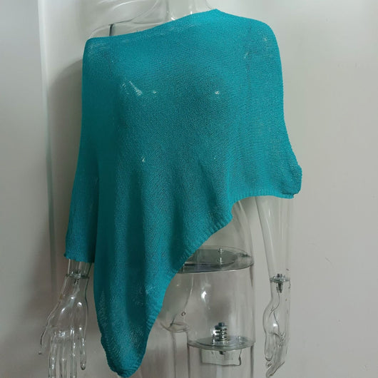 Blusa Tejida de Protección Solar con Capa Irregular para Mujer - Image 9