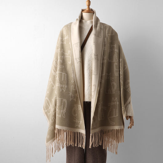 Pashmina Estampada de Protección Solar para Otoño e Invierno - Image 24