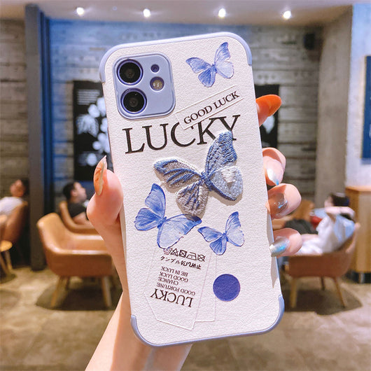 Funda para Celular con Bordado de Moño Azul - Silicona Resistente a Golpes - Image 10