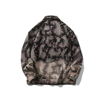 Chaqueta Casual Hombre Gradient Cashew Flower - Diseño Oversize Trend - Image 8