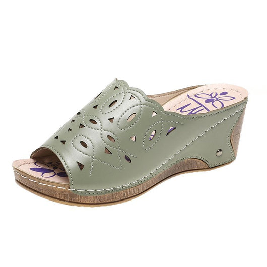 Sandalia Cuña Slip-On con Punta Abierta para Mujer - Image 8