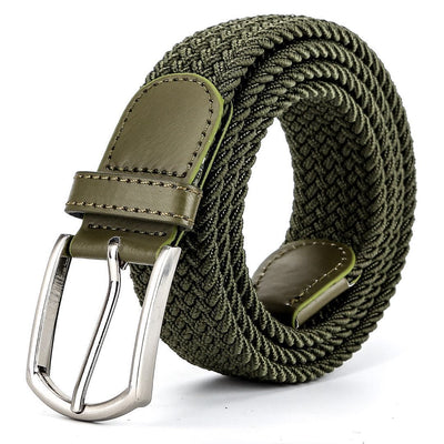 Cinturón de Cuero Tejido Elástico para Hombre - Image 13