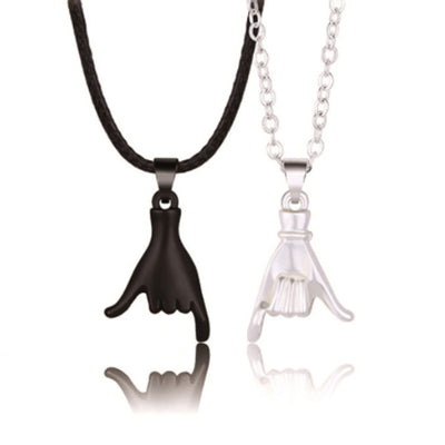 Juego de Collar de Parejas con Colgante de Manos Pequeñas - Image 6