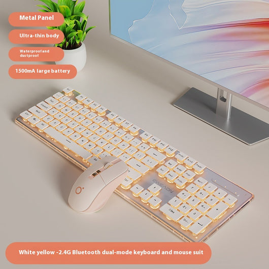 Kit Teclado y Ratón Inalámbrico Mecánico Bluetooth - Diseño Elegante para Oficina - Image 25