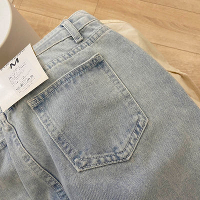 Pantalón Vaquero Vintage Cintura Alta Slim Fit Lavado Claro - Image 11