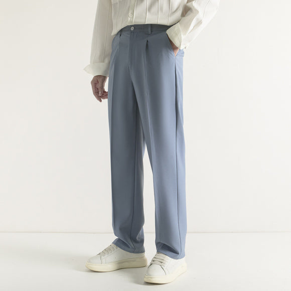 Pantalón de Traje Recto Casual Holgado para Hombre