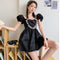Vestido Elegante de Encaje con Volantes para Mujer
