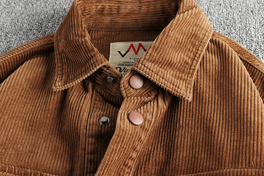 Camisa de Pana Gruesa Lavada con Manga Larga para Invierno - Image 7