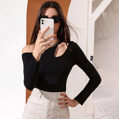 Blusa Casual de Manga Larga con Detalle Calado en la Cintura - Image 6