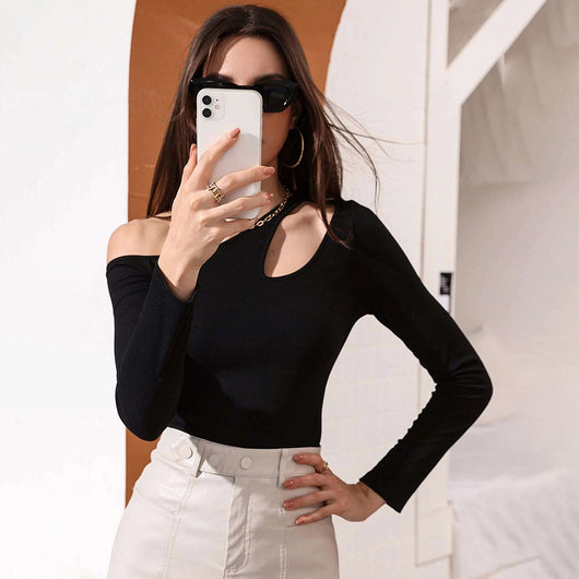 Blusa Casual de Manga Larga con Detalle Calado en la Cintura - Image 6