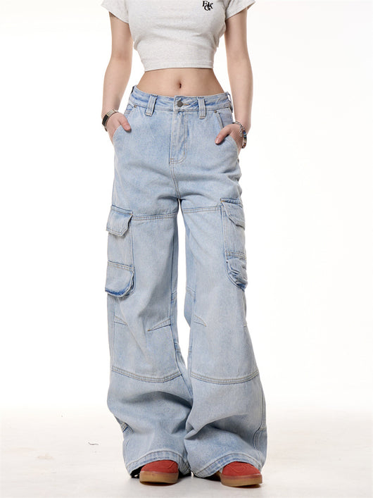 Jeans Rectos Vintage con Bolsillos Lavado Retro - Image 3