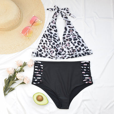 Bikini de Cintura Alta con Estampado de Leopardo - Image 4