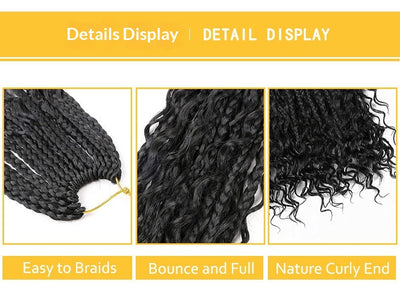 Peluca de Cabello Sintético con Trenzas de Tres Hilos - Image 18