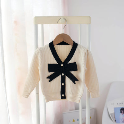 Cardigan Infantil con Moño - Suéter Elegante para Otoño e Invierno - Image 3