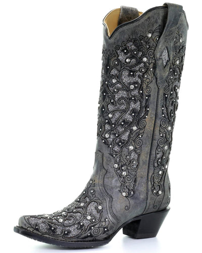 Bota Muslo Alto con Cristales Brillantes - Image 3