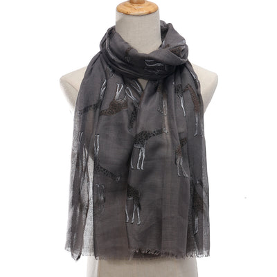 Pashmina Ligera Estampado Jirafa para Mujer - Diseño Adorable de Moda Veraniega - Image 5