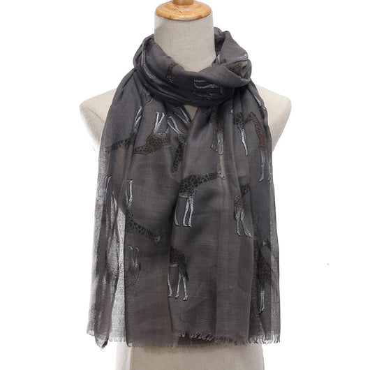 Pashmina Ligera Estampado Jirafa para Mujer - Diseño Adorable de Moda Veraniega - Image 5