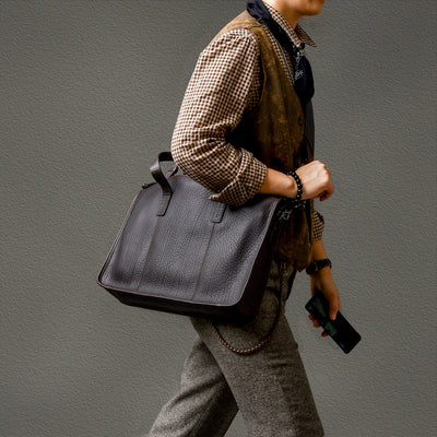Bolso Ejecutivo de Cuero Grueso para Hombre - Image 6