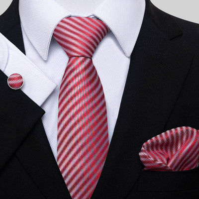 Conjunto de Corbata, Pañuelo y Gemelos para Hombre - Elegancia Empresarial - Image 33
