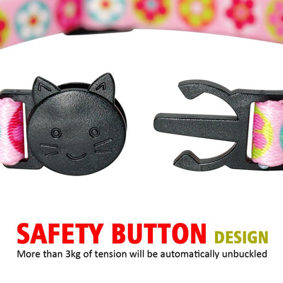 Collar de Seguridad Ajustable para Gatos con Cierre de Liberación Rápida y Placa de Identificación Personalizada - Image 6