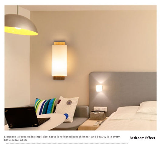 Lámpara de Pared Japonesa Minimalista en Madera Maciza - Image 8