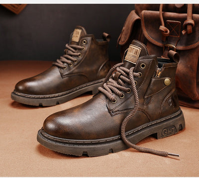Botas Martin Altas Estilo Retro Británico para Hombre - Image 9