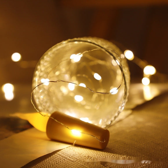 Luz LED Decorativa para Botellas - Tapón con Efecto Destello