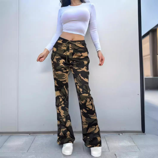 Pantalones Casuales con Abertura Lateral - Tendencia Street Wear para Mujer