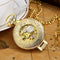 Reloj de Bolsillo Mecánico Manual Esqueleto con Grabado Romano