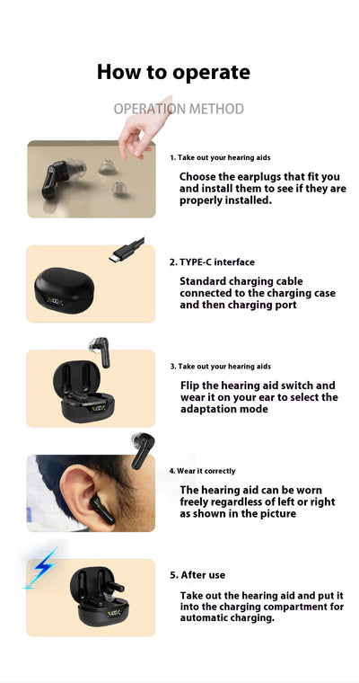 Audífono Digital Invisible TWS con Amplificador de Sonido para Adultos Mayores - Image 12