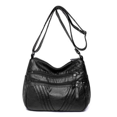 Bolso Bandolera de Cuero Suave para Mujer con Múltiples Compartimentos - Image 3