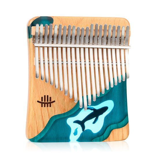 Kalimba Thumb Piano Azul Profundo con Diseño Ballena Marina - Image 4