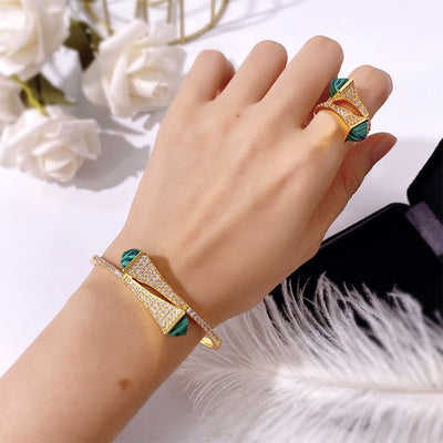 Pulsera Doble Pagoda con Diamantes para Mujer - Image 13